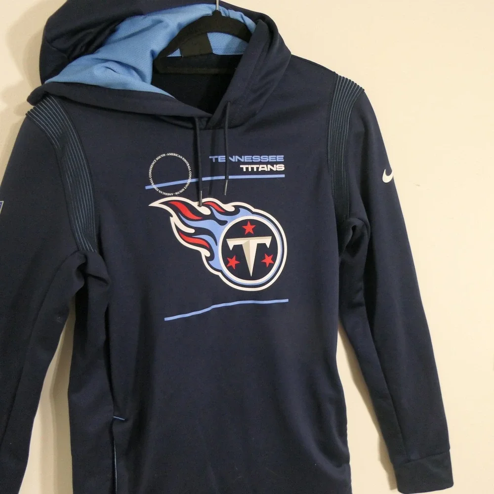 Nike Mens Tennessee Titans NFL Hoodie L Navy DC5183-419 Dri-FIT Football Sporty